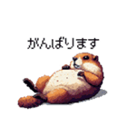 ドット絵 マーモット 日常会話 40種（個別スタンプ：36）