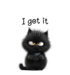 うざい黒猫（BIGステッカー）（個別スタンプ：12）