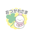 ピンクスノーマン2【カジュアル友達言葉】（個別スタンプ：9）