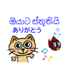 猫のリロ君だよ(シンハラ語と日本語)（個別スタンプ：11）