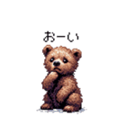 ドット絵 子グマ 日常会話 40種 小熊（個別スタンプ：19）