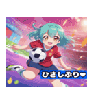 ぽっちゃりサッカーガールズ（個別スタンプ：22）