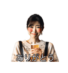 酒好きな美女【ビール・変顔・ネタ】（個別スタンプ：27）