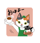 【みけねこ＆ハチワレ】動く！ペットたち（個別スタンプ：1）