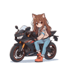 バイクに乗ってる女の子（個別スタンプ：6）