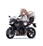 バイクに乗ってる女の子（個別スタンプ：10）