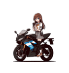 バイクに乗ってる女の子（個別スタンプ：16）