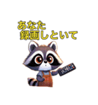 夫に厳しいアライグマ奥さま（個別スタンプ：17）