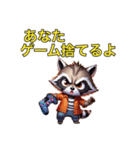 夫に厳しいアライグマ奥さま（個別スタンプ：24）