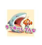 ポーカープレイヤーのためのサメと魚（個別スタンプ：5）