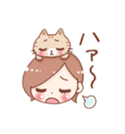 女の子と茶トラのにゃんこ（個別スタンプ：30）