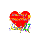 ♥️ポップアップ☆婚記念日2月16-29日♥️（個別スタンプ：12）