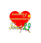 ♥️ポップアップ☆婚記念日2月16-29日♥️（個別スタンプ：14）