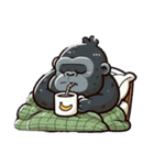 眠いゴリラのLINEスタンプ（個別スタンプ：3）