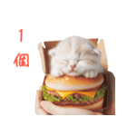 今日は「にゃんバーガー」にする？（個別スタンプ：3）