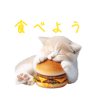 今日は「にゃんバーガー」にする？（個別スタンプ：6）