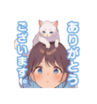 頭に猫乗ってる少女。その1（個別スタンプ：14）