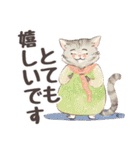 【デカ文字・シニア】猫マダムの生活/日常1（個別スタンプ：25）