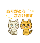 キジトラとしろねこちゃん2（個別スタンプ：5）