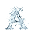 水のアルファベット（個別スタンプ：1）