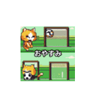 サッカーをする猫B（個別スタンプ：5）