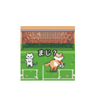 サッカーをする猫B（個別スタンプ：16）