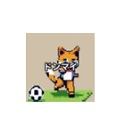 サッカーをする猫B（個別スタンプ：29）