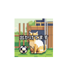 サッカーをする猫B（個別スタンプ：38）