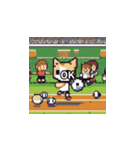 サッカーをする猫A（個別スタンプ：6）