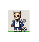 サッカーをする猫A（個別スタンプ：24）