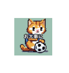 サッカーをする猫A（個別スタンプ：28）