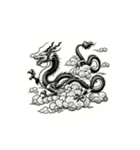 鳥獣戯画風辰（個別スタンプ：1）