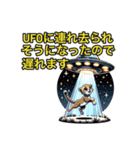 でたらめな遅刻の言い訳をするチーターさん（個別スタンプ：28）