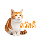 【タイ語】気持ちを伝える♡かわいい茶白猫（個別スタンプ：2）