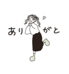 【返信】無邪気なおねえさん（個別スタンプ：3）