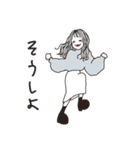 【返信】無邪気なおねえさん（個別スタンプ：7）