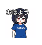 ちびキャラTシャツ女子（個別スタンプ：6）