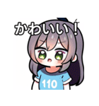 ちびキャラTシャツ女子（個別スタンプ：20）