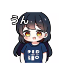 ちびキャラTシャツ女子（個別スタンプ：38）