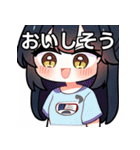 ちびキャラTシャツ女子（個別スタンプ：40）