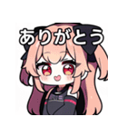 ちびキャラゴスロリ女子（個別スタンプ：3）