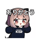 ちびキャラ猫女子（個別スタンプ：3）