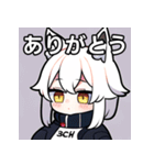 ちびキャラ狼女子（個別スタンプ：3）