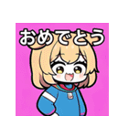 ちびキャラ犬女子（個別スタンプ：37）