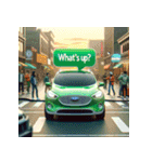 緑の車の冒険（個別スタンプ：10）