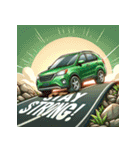 緑の車の冒険（個別スタンプ：19）