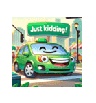 緑の車の冒険（個別スタンプ：33）