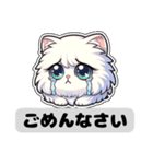 白い【ペルシャ】猫スタンプ（個別スタンプ：6）