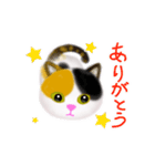 【動く】ほのぼの三毛猫ちゃんスタンプ（個別スタンプ：6）