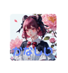 ツノ花娘ちゃん（個別スタンプ：4）